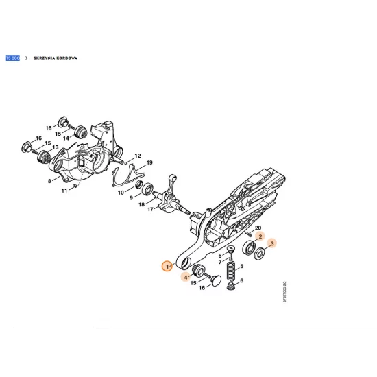 STIHL  Połówka skrzyni korbowej 4224 020 2905